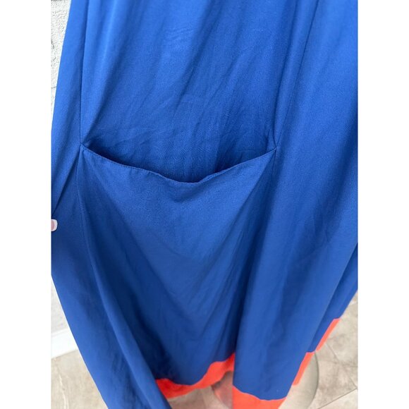 ASOS Women Spaghetti Strap Color Block Maxi Dress Size 16 - Picture 6 of 11